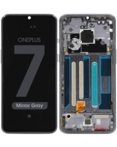 Refurbished - OLED Screen and Digitizer Assembly w/ Frame for OnePlus 7 (Mirror Gray)