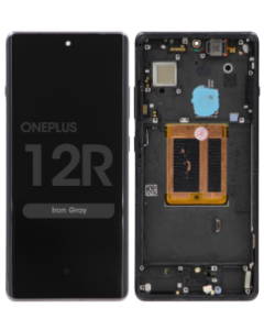 Refurbished - LCD Screen and Digitizer Assembly w/ Frame for OnePlus 12R (Iron Gray)