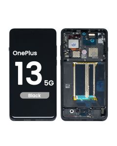 Refurbished - OLED Screen and Digitizer Assembly w/ Frame for Oneplus 13 5G (Black)
