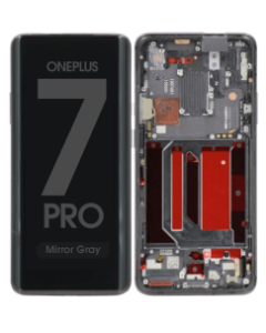 Refurbished - OLED Screen and Digitizer Assembly w/ Frame for OnePlus 7 Pro (Mirror Gray)
