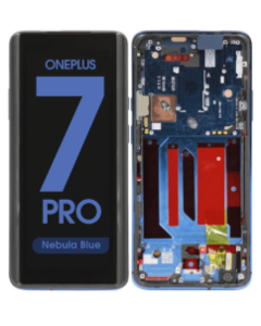 Refurbished - OLED Screen and Digitizer Assembly w/ Frame for OnePlus 7 Pro (Nebula Blue)