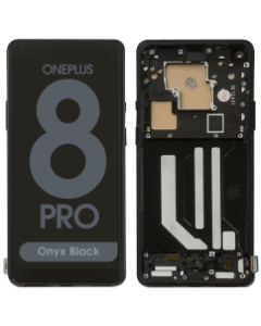 Refurbished - OLED Screen and Digitizer Assembly w/ Frame for OnePlus 8 Pro (Onyx Black)