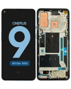 Refurbished - OLED Screen and Digitizer Assembly w/ Frame for OnePlus 9 (International Version) (Winter Mist)