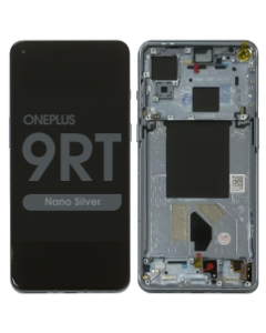 Refurbished - OLED Screen and Digitizer Assembly w/ Frame for OnePlus 9RT 5G (Nano Silver)