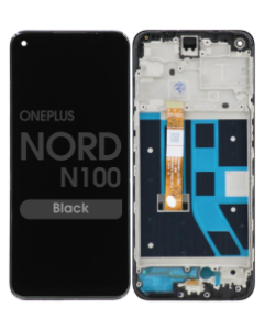 Refurbished - LCD Screen and Digitizer Assembly w/ Frame for OnePlus Nord N100 (Black)