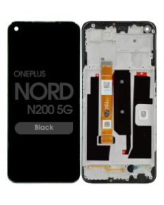 Refurbished - LCD Screen and Digitizer Assembly w/ Frame for OnePlus Nord N200 5G (Black)
