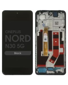 Refurbished - LCD Screen and Digitizer Assembly w/ Frame for OnePlus Nord N30 5G (Black)