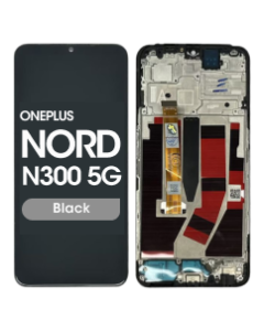 Refurbished - LCD Screen and Digitizer Assembly w/ Frame for OnePlus Nord N300 5G (Black)