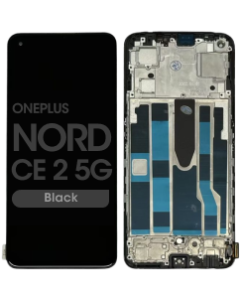 Refurbished - OLED Screen and Digitizer Assembly w/ Frame for OnePlus Nord CE 2 5G (Black)