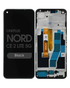Refurbished - LCD Screen and Digitizer Assembly w/ Frame for OnePlus Nord CE 2 Lite 5G (Black)