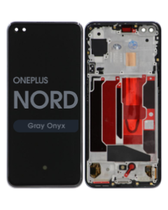 Refurbished - OLED Screen and Digitizer Assembly w/ Frame for OnePlus Nord (Gray Onyx)