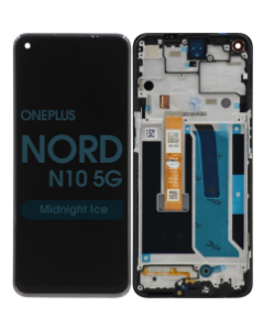 Refurbished - LCD Screen and Digitizer Assembly w/ Frame for OnePlus Nord N10 5G (Midnight Ice)