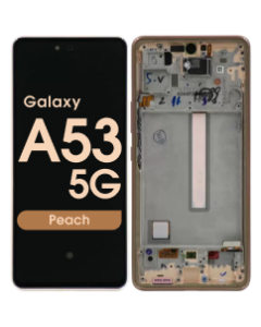 Refurbished - OLED Screen and Digitizer Assembly w/ Frame for Samsung Galaxy A53 5G (A536 / 2022) (Peach)