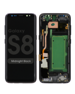 Refurbished - OLED Screen and Digitizer Assembly w/ Frame for Samsung Galaxy S8 (G950) (Midnight Black)