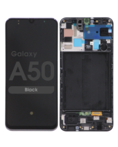 LCD Screen and Digitizer Assembly w/ Frame for Samsung Galaxy A50 (2019) (International) (Black)