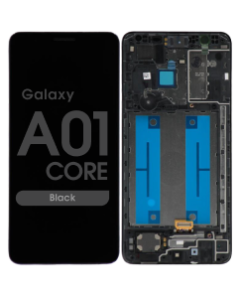 Service Pack - LCD Screen and Digitizer Assembly w/ Frame for Samsung Galaxy A01 Core (A013 / 2020) (Black)