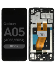 Refurbished - LCD Screen and Digitizer Assembly w/ Frame for Samsung Galaxy A05 (A055 / 2023) (Black)