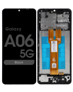 Refurbished - LCD Screen and Digitizer Assembly w/ Frame for Samsung Galaxy A06 5G (A066 / 2025) (Black)