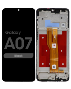 Refurbished - LCD Screen and Digitizer Assembly w/ Frame for Samsung Galaxy A07 (A075 / 2025) (Black)