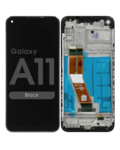 Incell - LCD Screen and Digitizer Assembly w/ Frame for Samsung Galaxy A11 (A115U / A115A) (Long Lens Version) (161.5 MM) (Black)