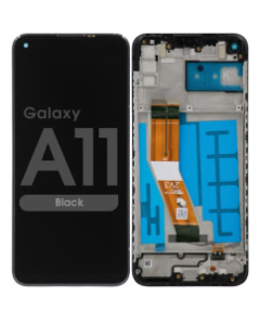 Refurbished - OLED Screen and Digitizer Assembly w/ Frame for Samsung Galaxy A11 (A115U / A115A) (Long Lens Version) (Black)