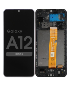 Refurbished - LCD Screen and Digitizer Assembly w/ Frame for Samsung Galaxy A12 (A125) (Black)