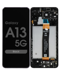 Refurbished- LCD Screen and Digitizer Assembly w/ Frame for Samsung Galaxy A13 5G (A136U / 2021) (Black)