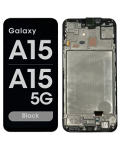 Refurbished - OLED Screen and Digitizer Assembly w/ Frame for Samsung Galaxy A15 (A155 / 2023) / A15 5G (A156 / 2023) (Black)