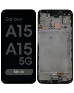 Premium - OLED Screen and Digitizer Assembly w/ Frame for Samsung Galaxy A15 (A155 / 2023) / A15 5G (A156 / 2023) (Black)
