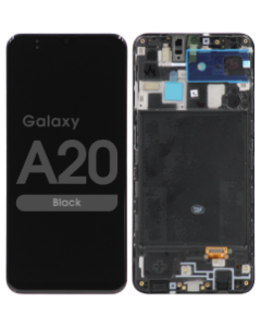 OLED Screen and Digitizer Assembly w/ Frame for Samsung Galaxy A20 (A205) (Black)