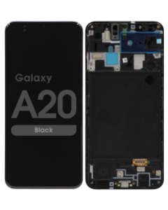 Premium - OLED Screen and Digitizer Assembly w/ Frame for Samsung Galaxy A20 (A205) (Black)