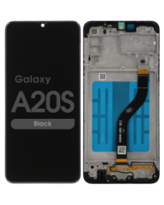 LCD Screen and Digitizer Assembly w/ Frame for Samsung Galaxy A20S (A207) (Black)