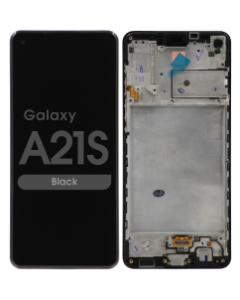 Refurbished - LCD Screen and Digitizer Assembly w/ Frame for Samsung Galaxy A21s (A217 / 2020) (Black)