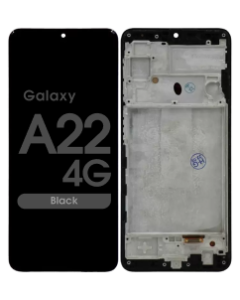 Incell - LCD Screen and Digitizer Assembly w/ Frame for Samsung Galaxy A22 4G (A225 / 2021) (Black)