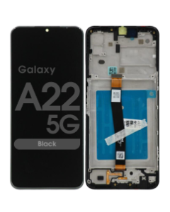 Service Pack - OLED Screen and Digitizer Assembly w/ Frame for Samsung Galaxy A22 5G (A226 / 2021) (Black)