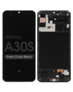 OLED Screen and Digitizer Assembly w/ Frame for Samsung Galaxy A30s (A307) (Prism Crush Black)