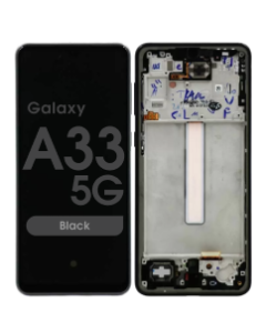 Refurbished - OLED Screen and Digitizer Assembly w/ Frame for Samsung Galaxy A33 5G (A336 / 2022) (Black)