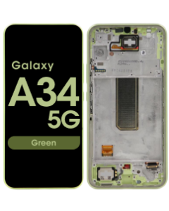 Premium - OLED Screen and Digitizer Assembly w/ Frame for Samsung Galaxy A34 5G (A346 / 2023) (Green)