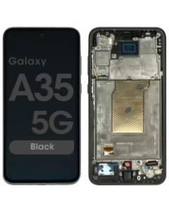 Refurbished - OLED Screen and Digitizer Assembly w/ Frame for Samsung Galaxy A35 5G (A356 / 2024) (Black)