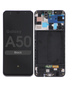 Service Pack - OLED Screen and Digitizer Assembly w/ Frame for Samsung Galaxy A50 (A505 / 2019) (international Version) (Black)