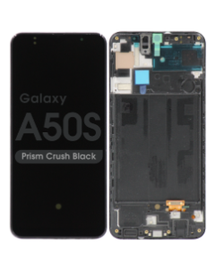 LCD Screen and Digitizer Assembly w/ Frame for Samsung Galaxy A50s (A507) (Prism Crush Black)