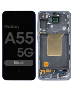 Premium - OLED Screen and Digitizer Assembly w/ Frame for Samsung Galaxy A55 5G (A556 / 2024) (Black)