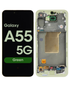 Premium - OLED Screen and Digitizer Assembly w/ Frame for Samsung Galaxy A55 5G (A556 / 2024) (Green)