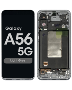 Refurbished - LCD Screen and Digitizer Assembly w/ Frame for Samsung Galaxy A56 5G (A566 / 2025) (Lightgrey)