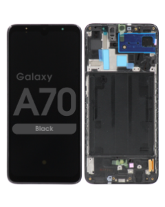 OLED - Screen and Digitizer Assembly w/ Frame for Samsung Galaxy A70 (A705) (Black)