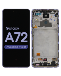 Refurbished - OLED Screen and Digitizer Assembly w/ Frame for Samsung Galaxy A72 (A725 / 2021) (Awesome Violet)