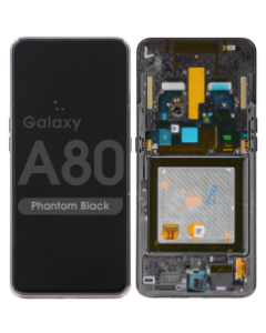 LCD Screen and Digitizer Assembly w/ Frame for Samsung Galaxy A80 (A805) (Phantom Black)