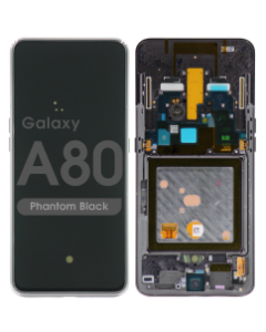 LCD Screen and Digitizer Assembly w/ Frame for Samsung Galaxy A80 (A805) (Phantom Black)