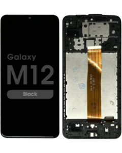 Refurbished - LCD Assembly w/ Frame for Samsung Galaxy M12 (M127 / 2020) (Black)