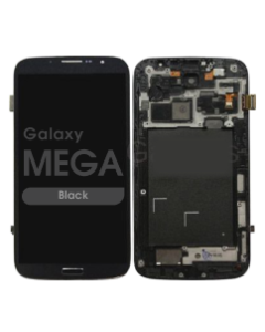 Complete Assembly - LCD Screen and Digitizer Assembly w/ Frame for Samsung Galaxy Mega (I9200 / I9205 / I527) (Black)